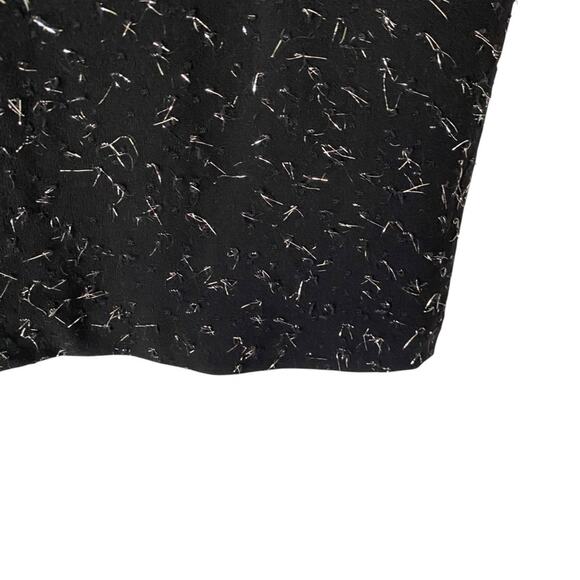Wolford Silver Metallic Black Patterned Stretch Pencil Skirt size medium - Picture 3 of 6